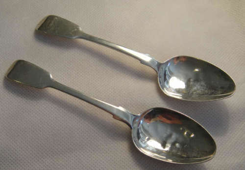 Two CAPE SILVER Teaspoons by William Moore (Bid per spoon to take both)