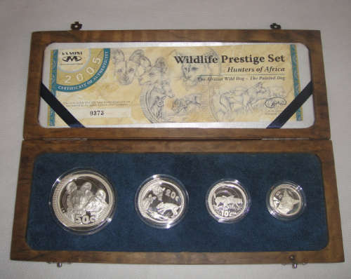 South African Mint: The African Wild Dog Silver Prestige Proof Set of 2005