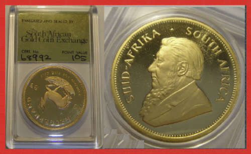 Republic of South Africa: PROOF 1 Oz GOLD KRUGERRAND of 1983 (SAGCE 105 Points)