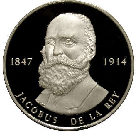 Generals of the Anglo Boer War : STERLING SILVER MEDAL : Jacobus De La Rey (1847-1914)