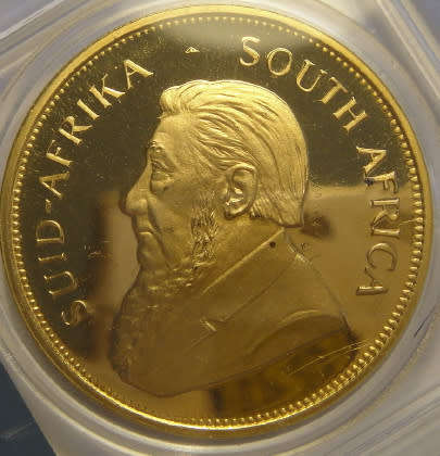 Republic of South Africa : PROOF 1 Oz GOLD KRUGERRAND of 1987 (SAGCE 99 Points)