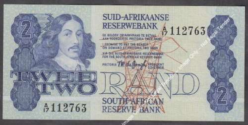 Republic of South Africa : TW de Jongh : Two Rand Bank Note of 1978