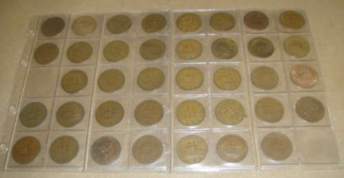 Union of South Africa : 100% Complete Penny Collection from 1923 to 1960