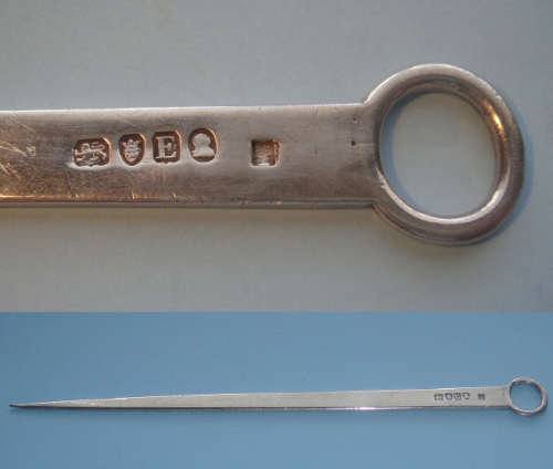 Georgian Silver Meat Skewer: Large Size. Made by Wakelin & Garrard, Royal Silversmiths, London 1800