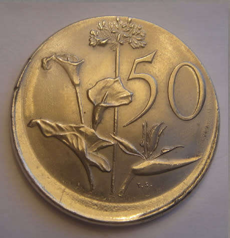 Republic of South Africa : ERROR : Mis-struck 50c of 1971