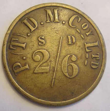 Premier Transvaal Diamond Co Ltd. Half-Crown (2/6-) Token