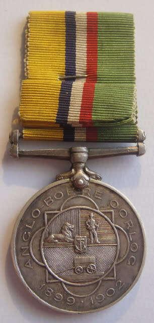 Anglo Boer War Medal awarded to Burger J.A. Beukes