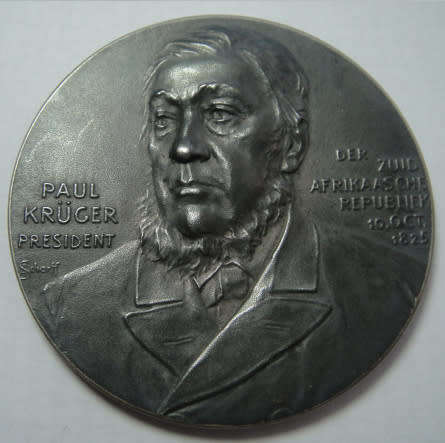 Austria: Anglo Boer War: Paul Kruger: Aan De Dappere Strijders SILVER Medal