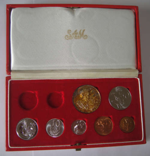 Republic of South Africa : Short Proof Set (In Red SAM Box) of 1967