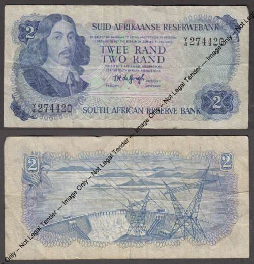Republic of South Africa : REPLACEMENT Y4 Twee Rand // Two Rand of 1976