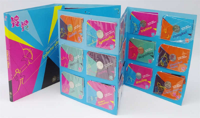 The Royal Mint: London 2012 Olympics: Collectors Album with 29 Sporting 50-Pence Coins