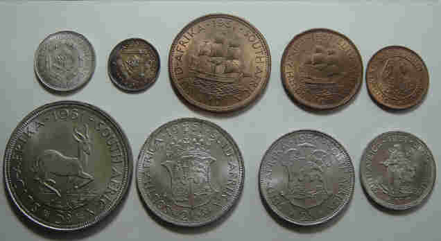 Union of South Africa: Uncirculated Coin Set of 1951 (Farthing to Crown)