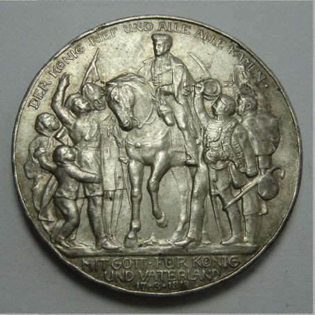 Germany: Prussia: Napoleons Defeat: Three Mark of 1913