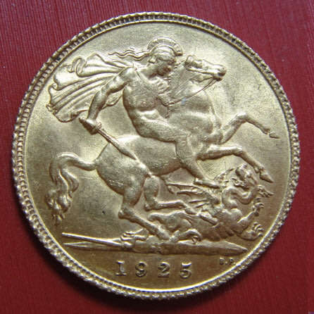 Union of South Africa: GOLD Half Sovereign (£½) of King George V of 1925