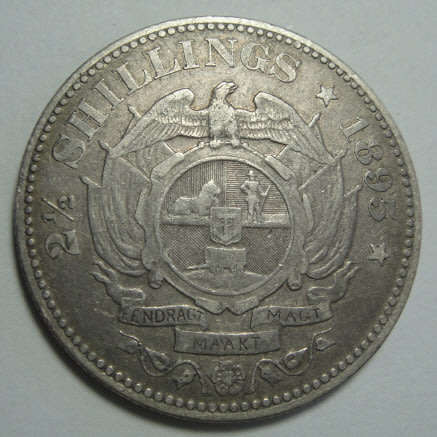 Paul Kruger ZAR: Half Crown (2/6-) of 1895