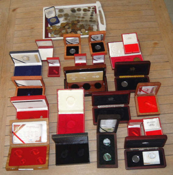 Collection of World Coins & Coin Boxes (Only for Personal Pick-up in the Western Cape)
