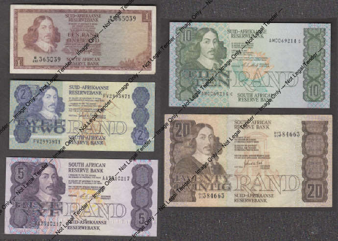 Republic  of South Africa: Set of Jan van Riebeeck Banknotes from the previous Centaury