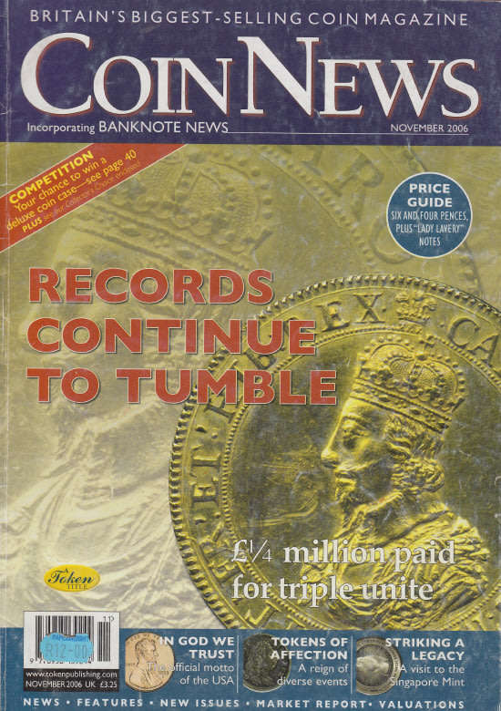 Coin News Magazine, November 2006 (Only for personal pick up in the Western Cape)