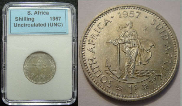 Union of South Africa : One Shilling (1/-) of 1957 (Mint State Condition)