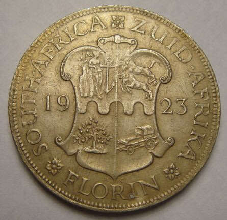 Union  of South Africa : Two Shillings (2/-) of 1923 (High Grade)
