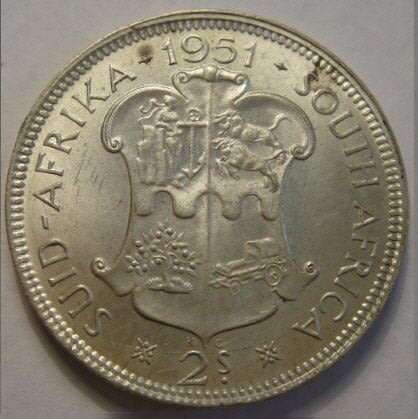 Union  of South Africa : Two Shillings (2/-) of 1951 (Mint State)