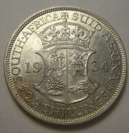 Union of South Africa : Half Crown (2/6-) of 1934 (High Grade)