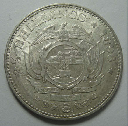 Paul Kruger Z.A.R. : Half Crown (2/6-) of 1896 (almost Uncirculated)