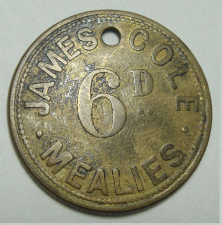 East Griqualand, James Cole, Riverside 6d Token