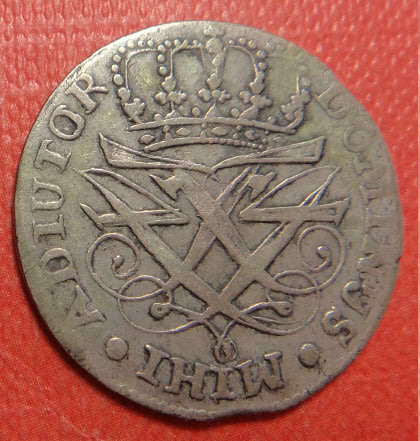 Denmark: King Frederick IV : Silver 12-Skilling of 1719 (Very High Catalogue Value)