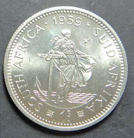Union of South Africa: Shilling (1/-) of 1959 (Mint State)