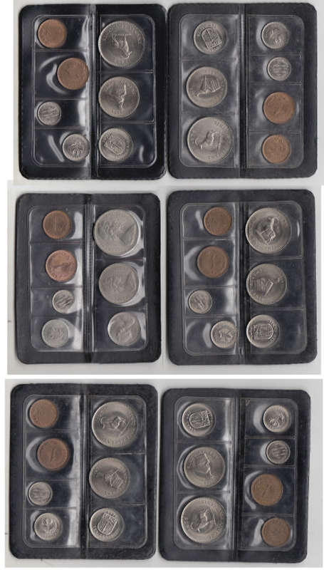 Rhodesia: Six Uncirculated Coin Sets of the 1970s