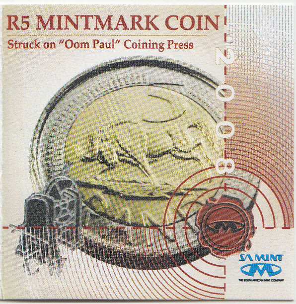 Oom Paul Mint-marked R5 of 2008 with COA