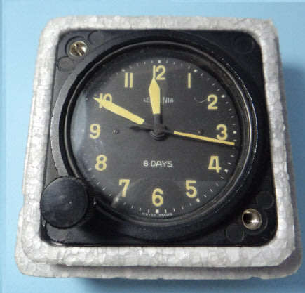 Swiss Nero Lemania Eight Day Aircraft Cockpit Clock