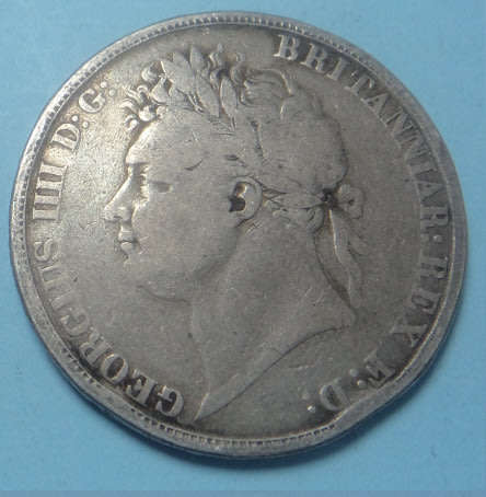 Great Britain: King George IIII Silver Crown (5/-) of 1821