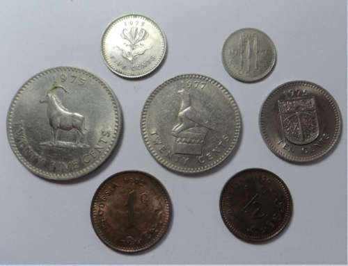 Rhodesia : COMPLETE Decimal Coin Set of the 1970s