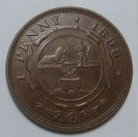 Paul Kruger ZAR: Penny of 1898 (Extremely Fine Condition)