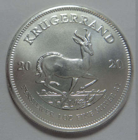 Republic of South Africa: Uncirculated Silver Krugerrand of 2020