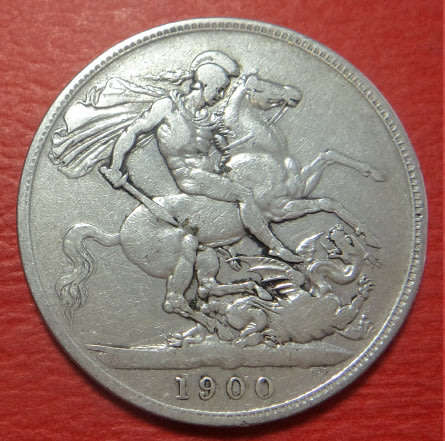 Great Britain, Queen Victoria, Sterling Silver Crown (5/-) of 1900