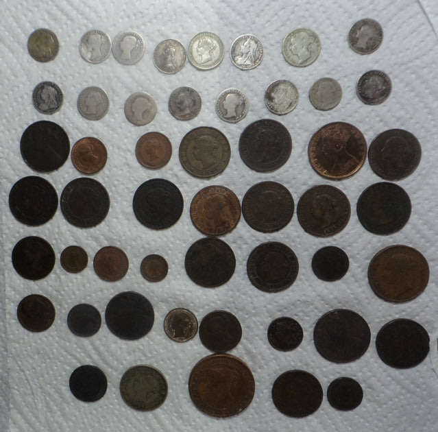 Large Collection of 50+ Victorian Coins including 16 struck in Silver