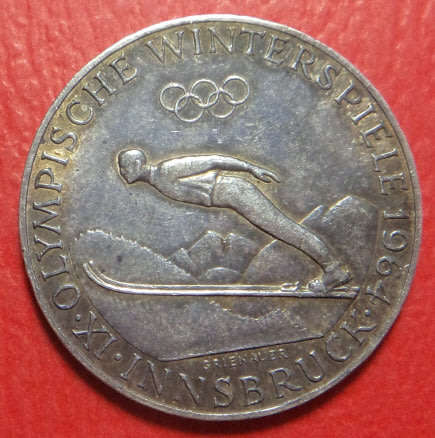 Austria: Silver 50-Schilling of 1964 (Innsbruck Winter Olympics)