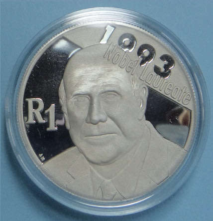 Republic of South Africa: Silver Proof R1 of 2007 (FW de Klerk) 2 available