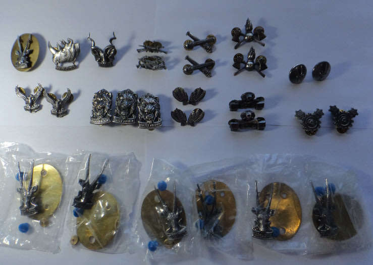 South West Africa Territorial Forces Collection of Metallic Badges