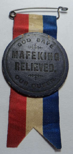Anglo Boer War: Mafeking Relieved, God Save Our Queen Carton Medal