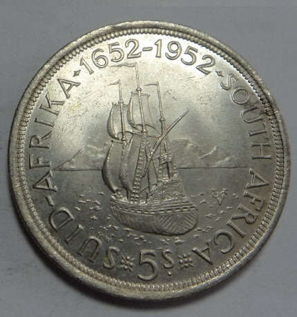 Union of South Africa: Silver Crown (5/-) of 1952