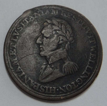 Canada: Wellington Peninsular Half Penny Token to Madrid 1812