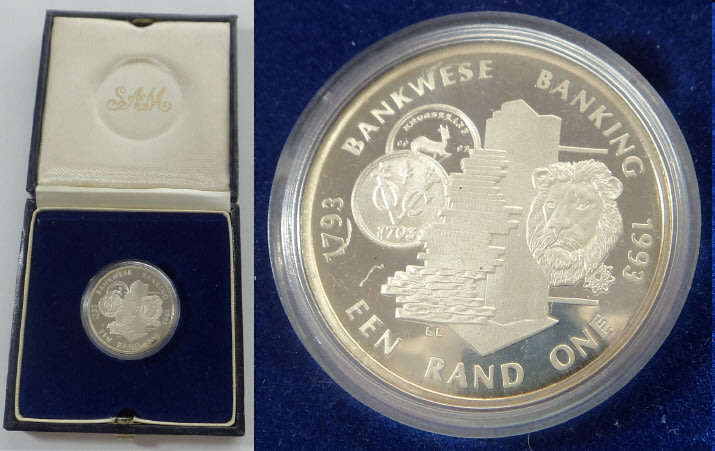 Republic of South Africa: Proof Silver R1 of 1993 (Banking)