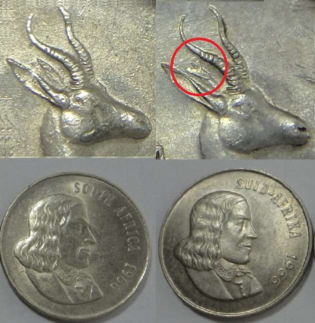 Republic of South Africa: 1966 Silver R1s (Tagged Ear & Normal issues)