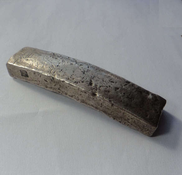 Indo Chinese Bar Shaped Silver Sycee (10 Lang / Tael)