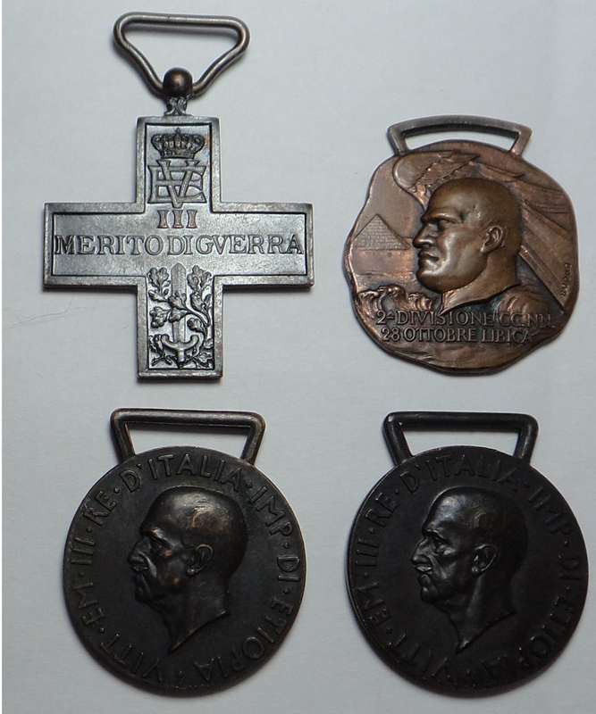 Four World War II Italian Fascist Medals