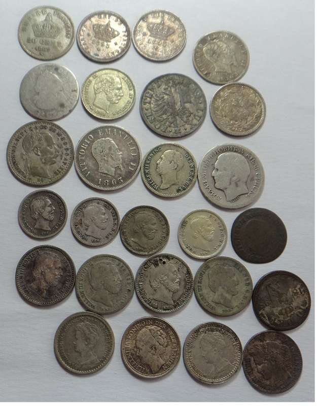 Collection of old Silver Coins of the World (all European)